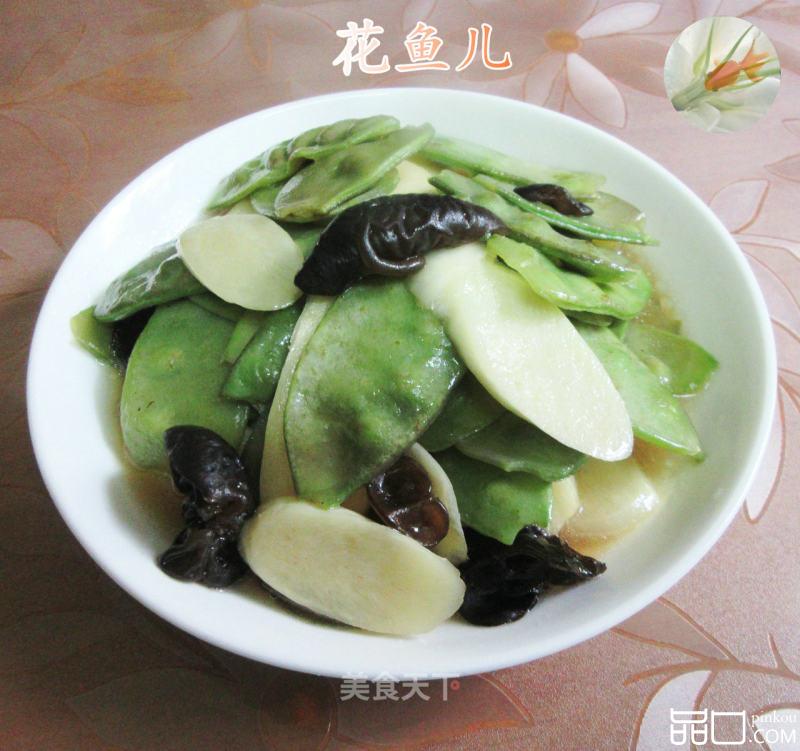 黑木耳茭白炒扁豆