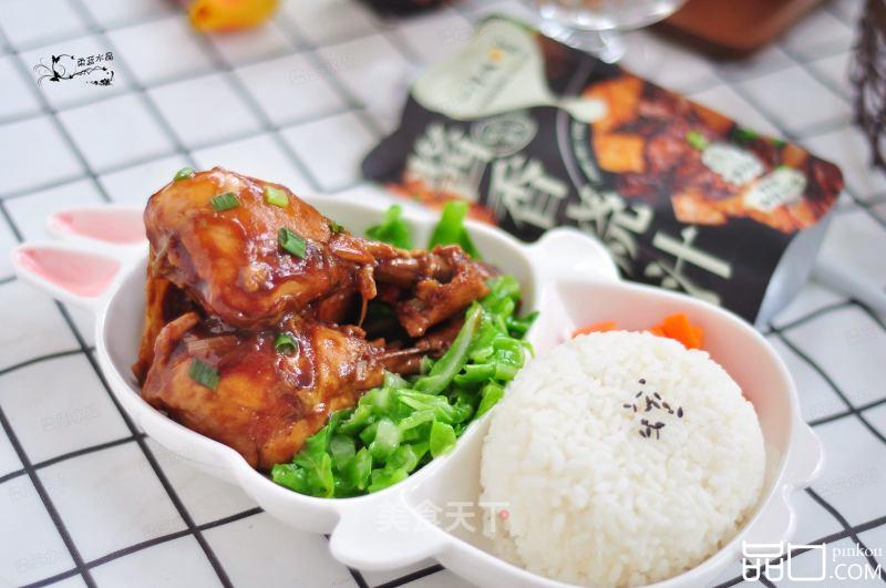 酱烧鸡腿饭