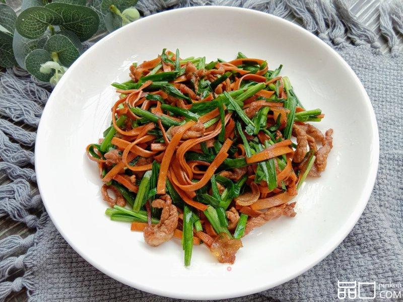 韭菜香干炒肉丝