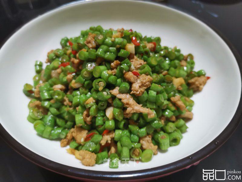 豆角炒肉末