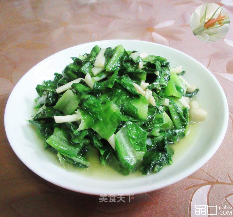 海鲜菇炒油麦菜