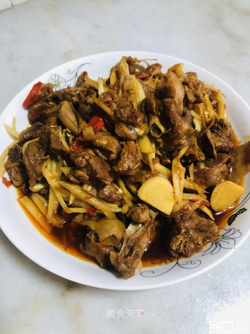 啤酒子姜丝焖鸭