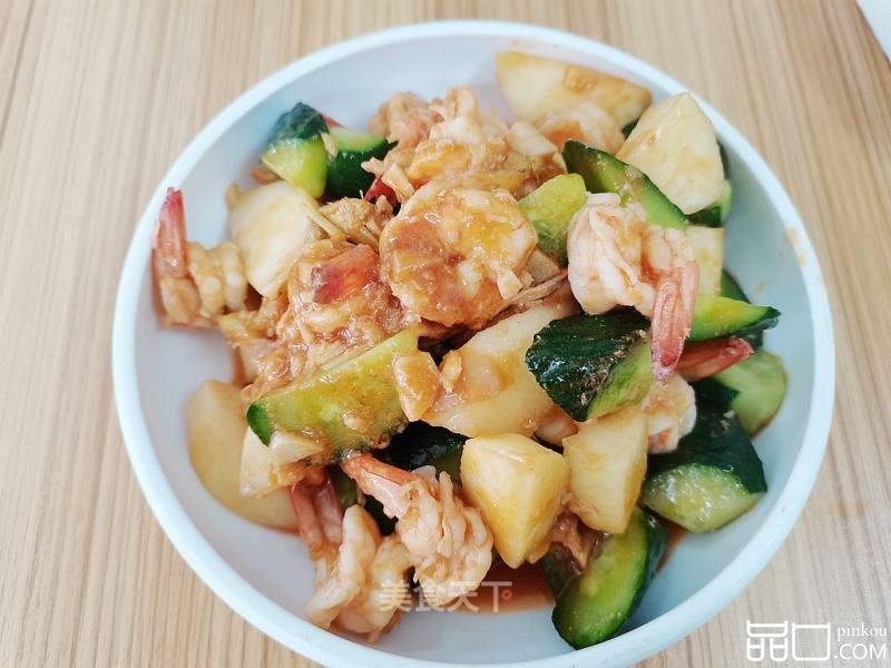 青瓜蜜桃虾