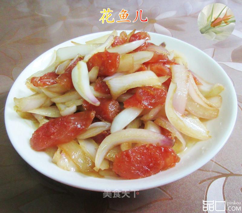 香肠炒洋葱