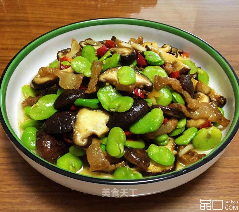 香菇炒蚕豆