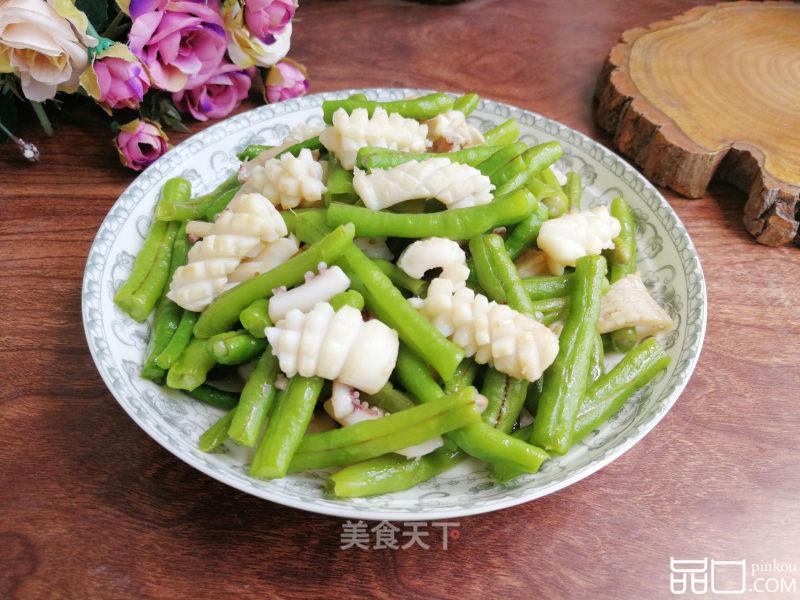 豇豆炒鱿鱼