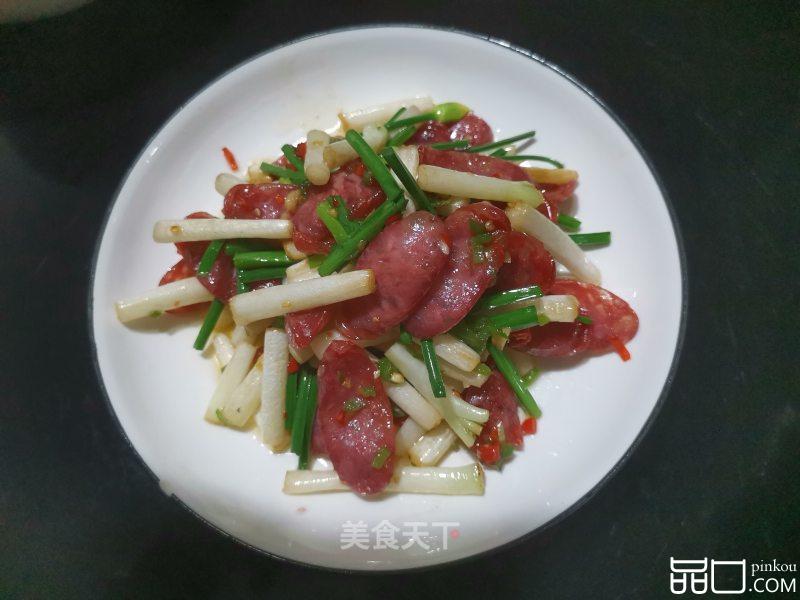 香肠炒花生苗
