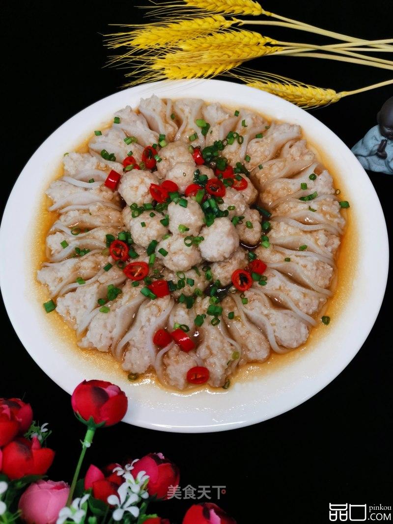 萝卜卷蒸肉圆