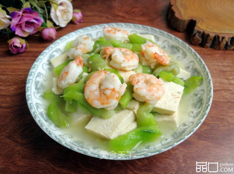 鲜虾丝瓜烧豆腐