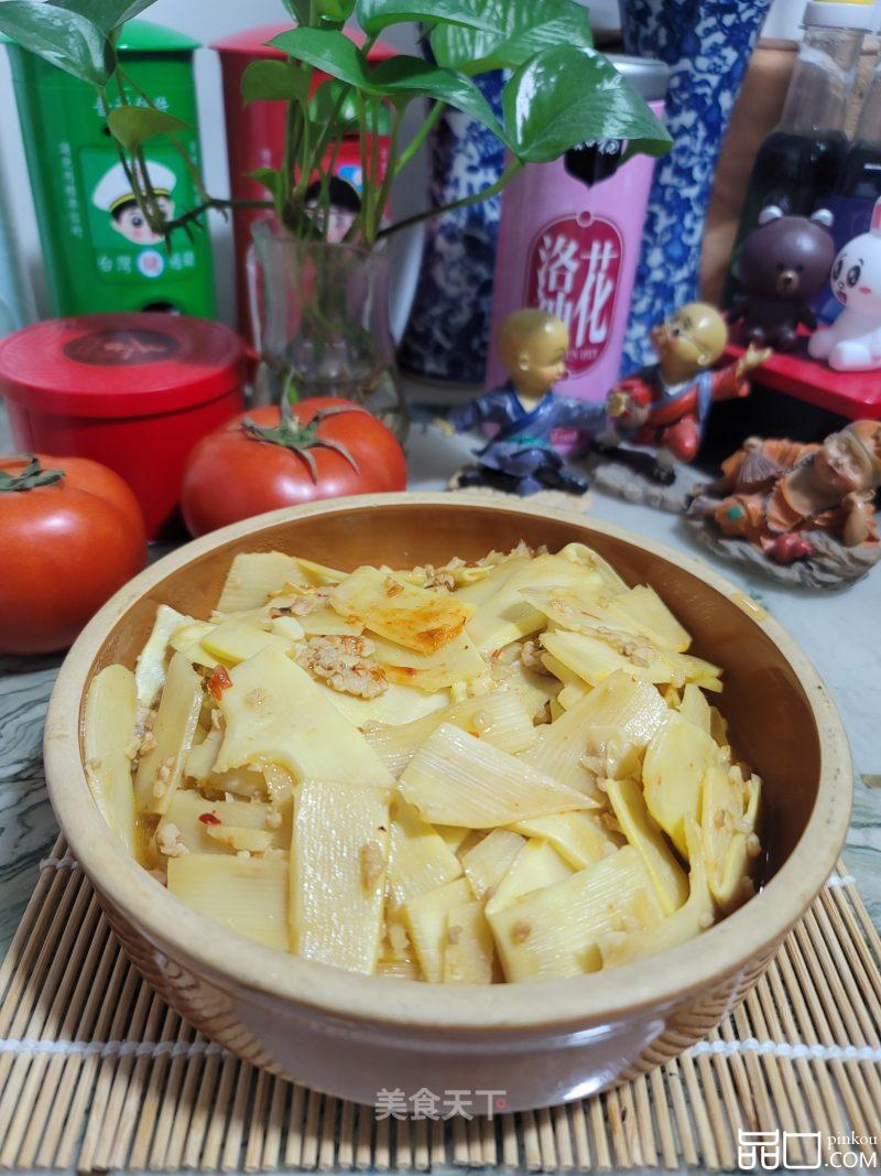 肉末烧竹笋