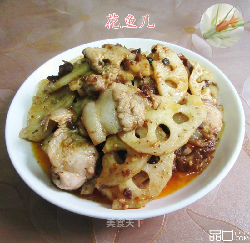 香菇酱五花肉炒莲藕