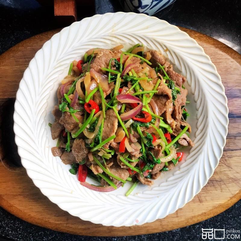 香菜炒牛里脊