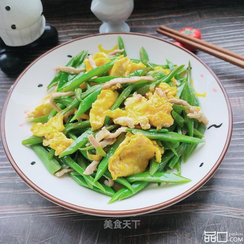 肉丝鸡蛋炒芸豆
