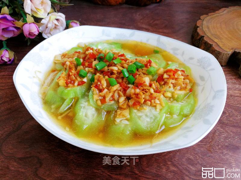 蒜茸金针菇蒸丝瓜