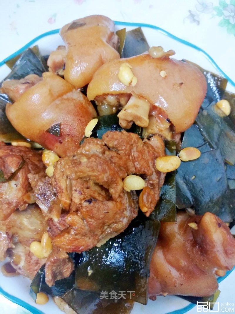 红烧猪蹄海带黄豆粒