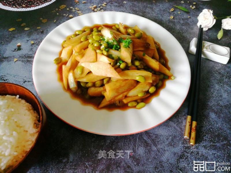 酸甜可口又开胃～果香味茭白炒毛豆
