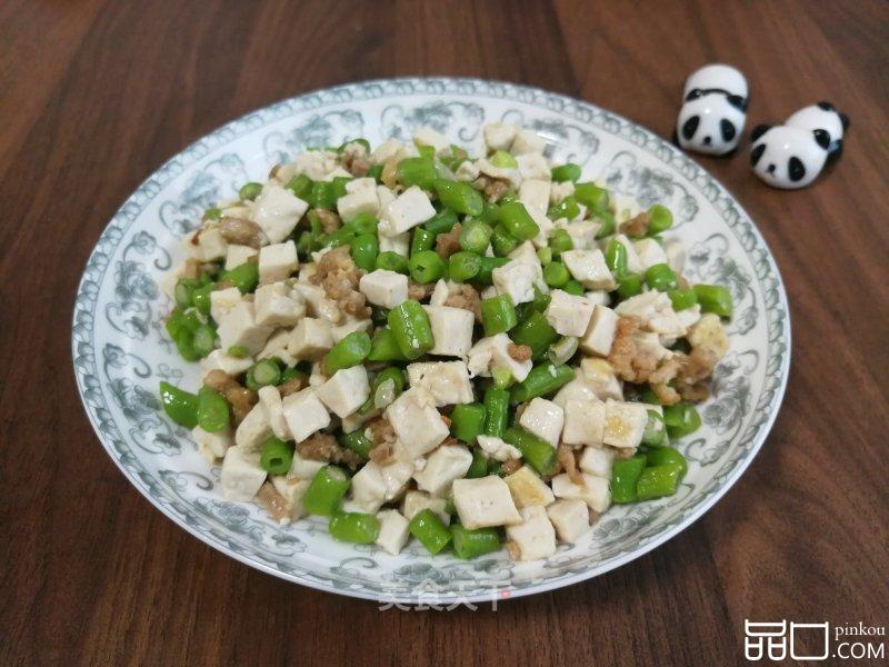 肉末豇豆炒豆腐