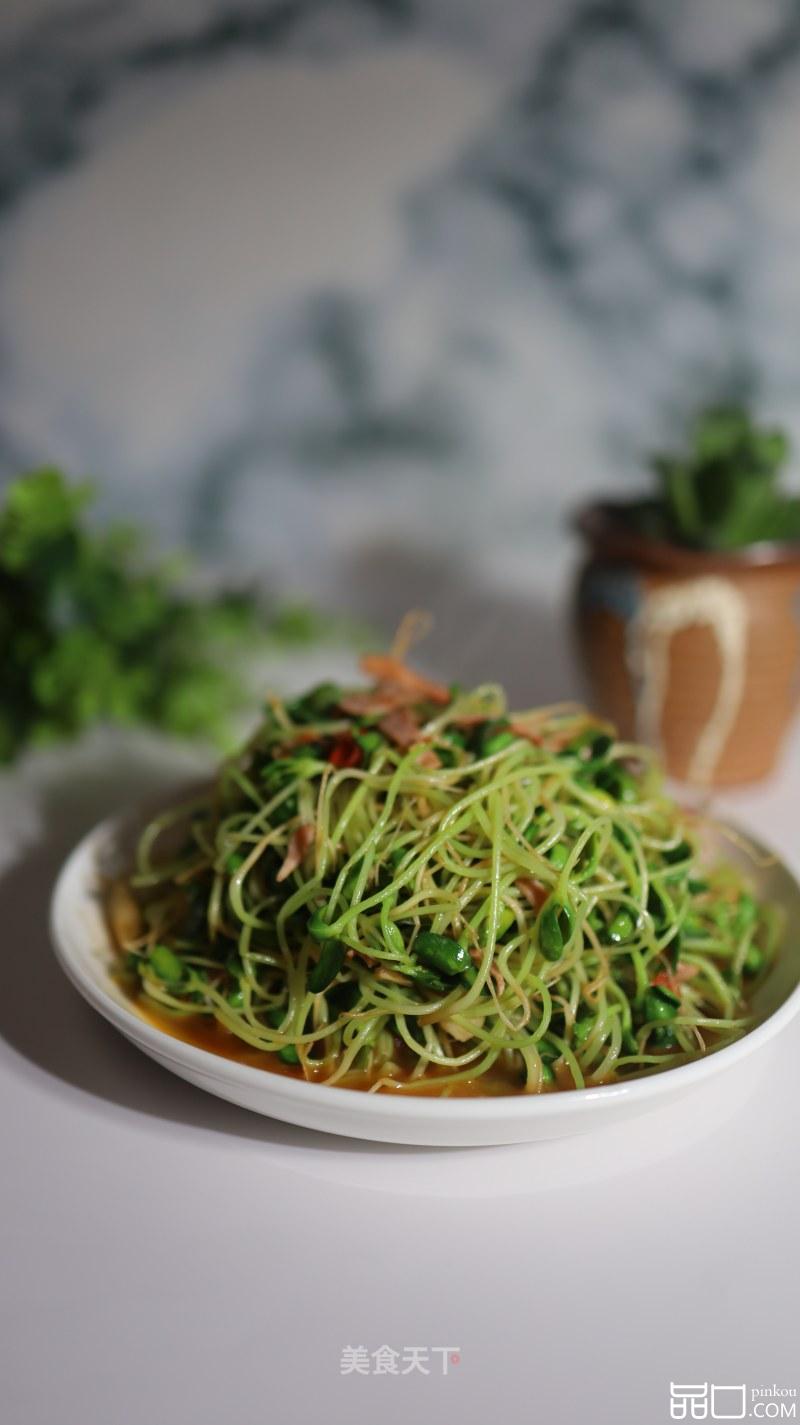火腿炒黑豆芽
