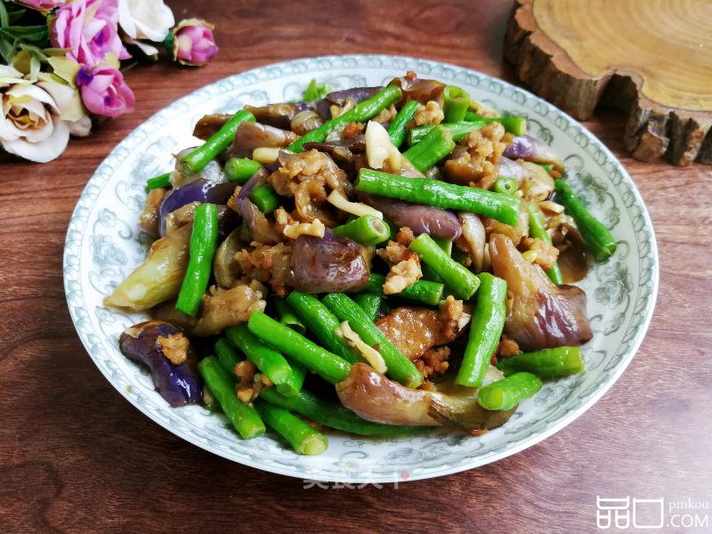肉末炒茄子豆角