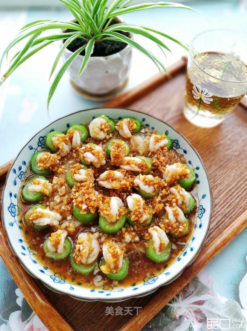 丝瓜蒜蓉开背虾