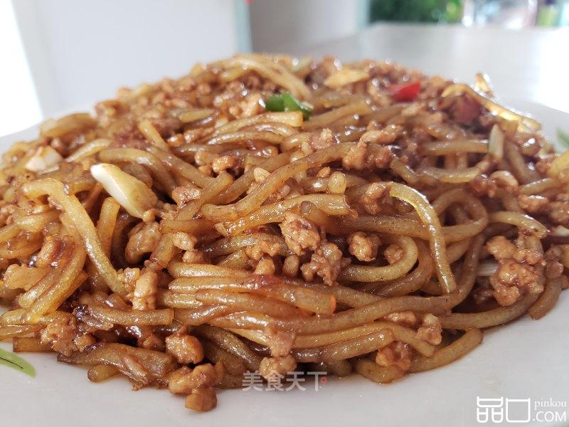 蚂蚁上树(肉末炒红薯粉条)