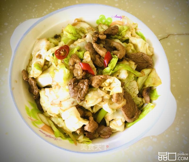 甘蓝炒肉片