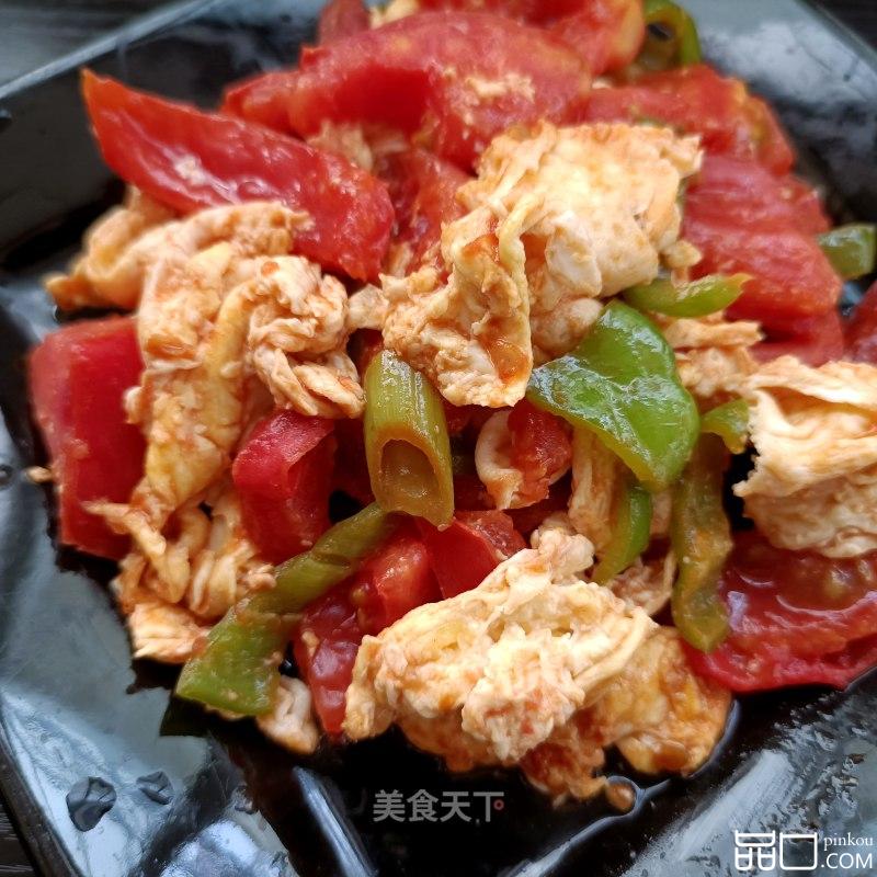 青椒番茄炒鹅蛋