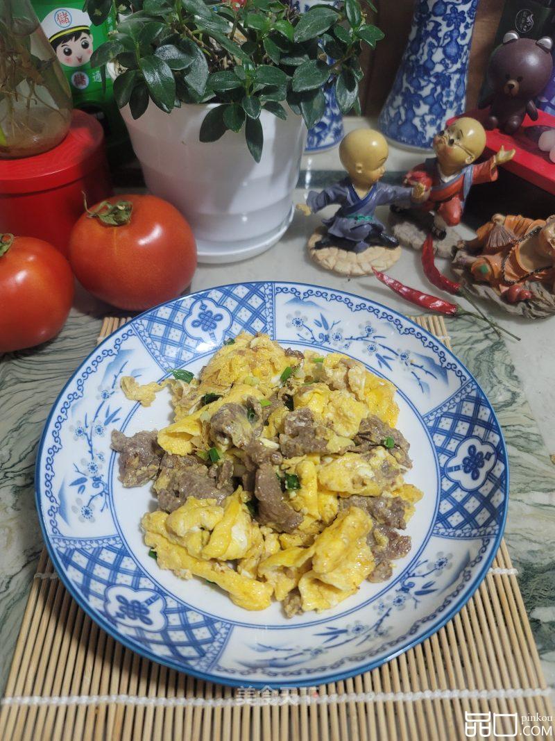 牛肉片炒蛋