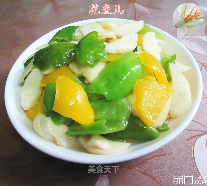 双椒炒茭白