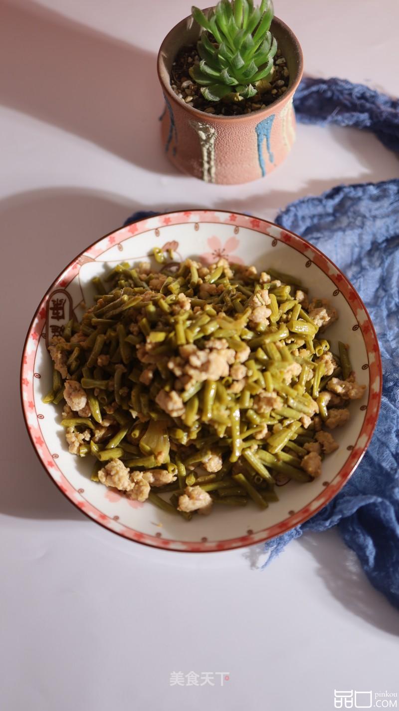 肉末炒酸豆角