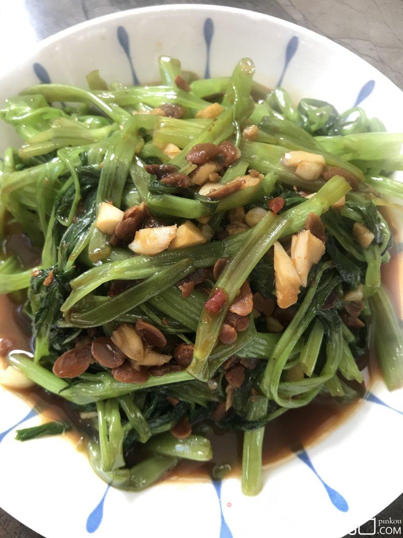 黄豆酱炒通菜