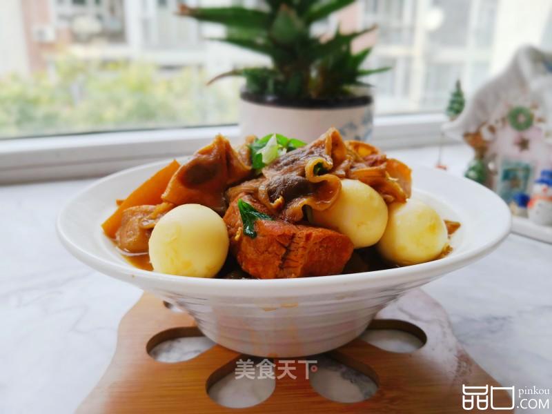 红烧肉炖干豆角