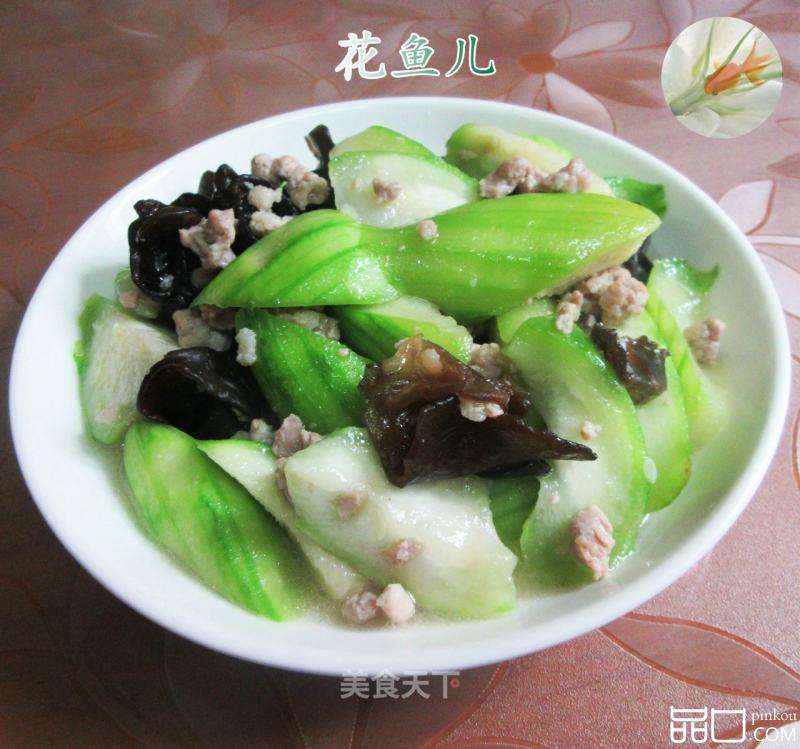 黑木耳肉末炒丝瓜