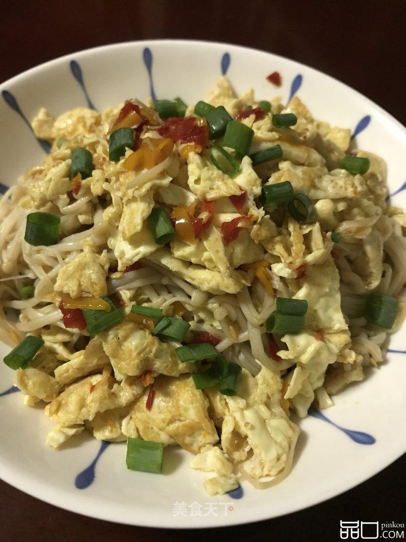 金针菇炒鸡蛋