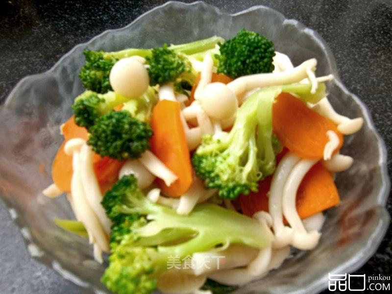 白玉菇炒西兰花