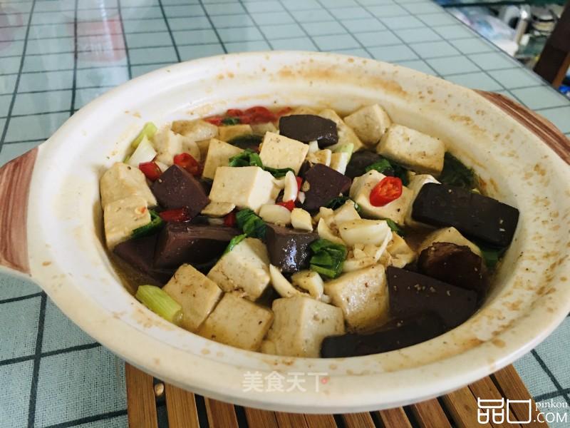 砂锅鸭血炖豆腐