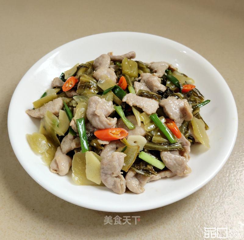 酸菜炒肉片