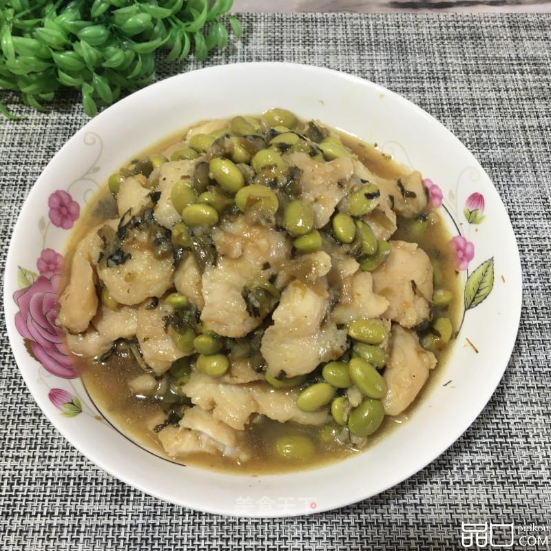 雪菜毛豆烧龙利鱼