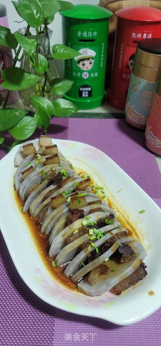 腊肉蒸芋头步骤9
