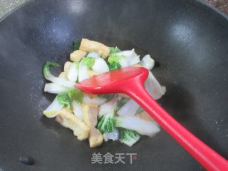 豆腐炒黄心菜步骤8