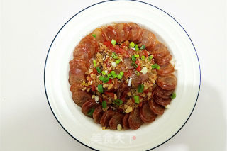 腊肠粉丝蒸金针菇步骤8