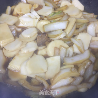 油渣白菜炒年糕步骤7