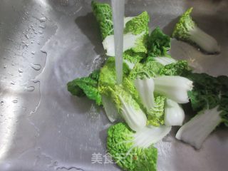 烤火腿炒黄心菜步骤2