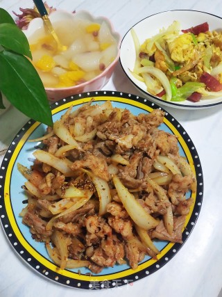 烧烤料炒羊肉步骤7