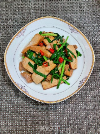 韭菜香干炒肉片步骤12