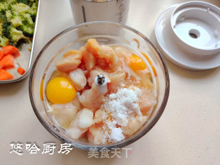 蔬菜鸡肉饼步骤3