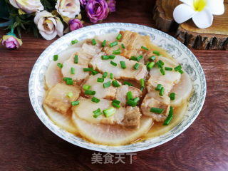回锅肉蒸萝卜步骤10
