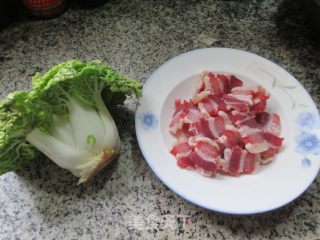 风干肉炒黄心菜步骤1