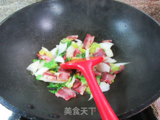 风干肉炒黄心菜步骤8