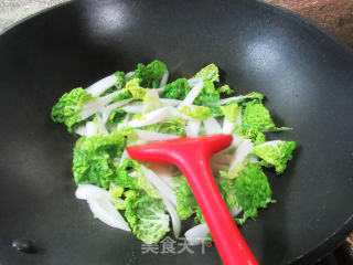 香干炒黄心菜步骤5